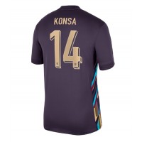 Camiseta Inglaterra Ezri Konsa #14 Visitante Equipación Eurocopa 2024 manga corta